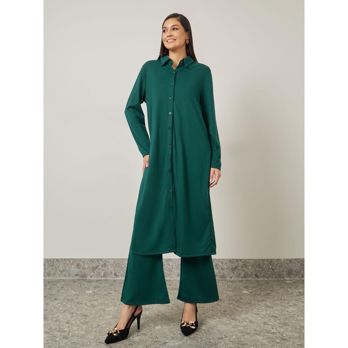 مجموعة من 3 ( بنطال + بلوزة بلا اكمام + بلوزة )-women-clothing-coordsets-image-2