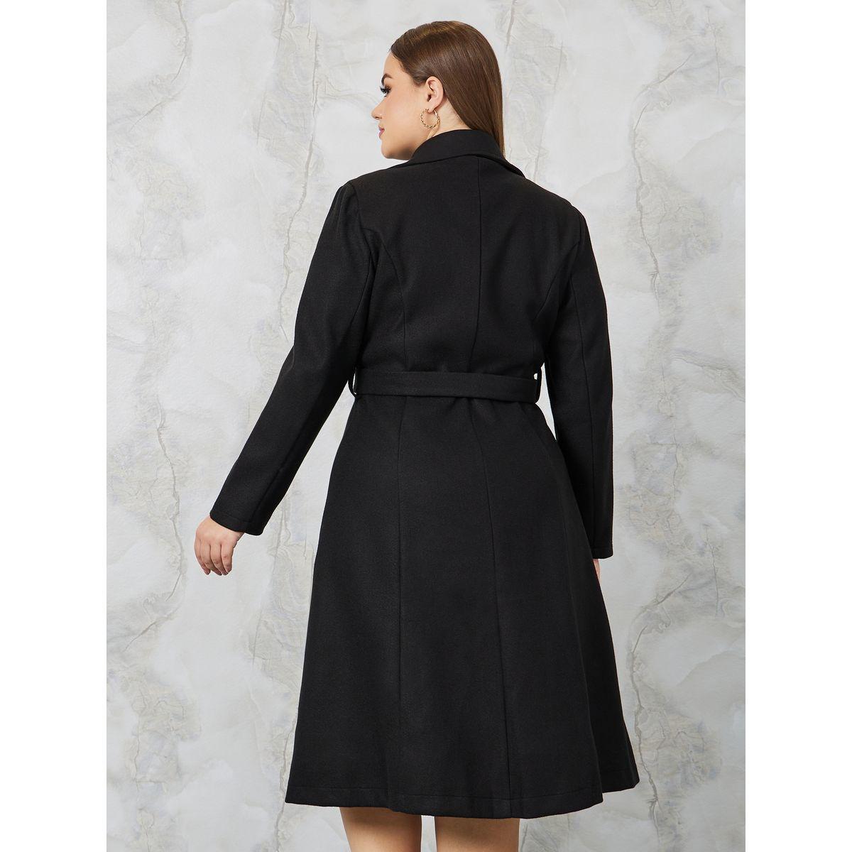 Styli Plus Notch Collar Belted A-Line Coat Midi Dress-women-clothing-dresses-image-4