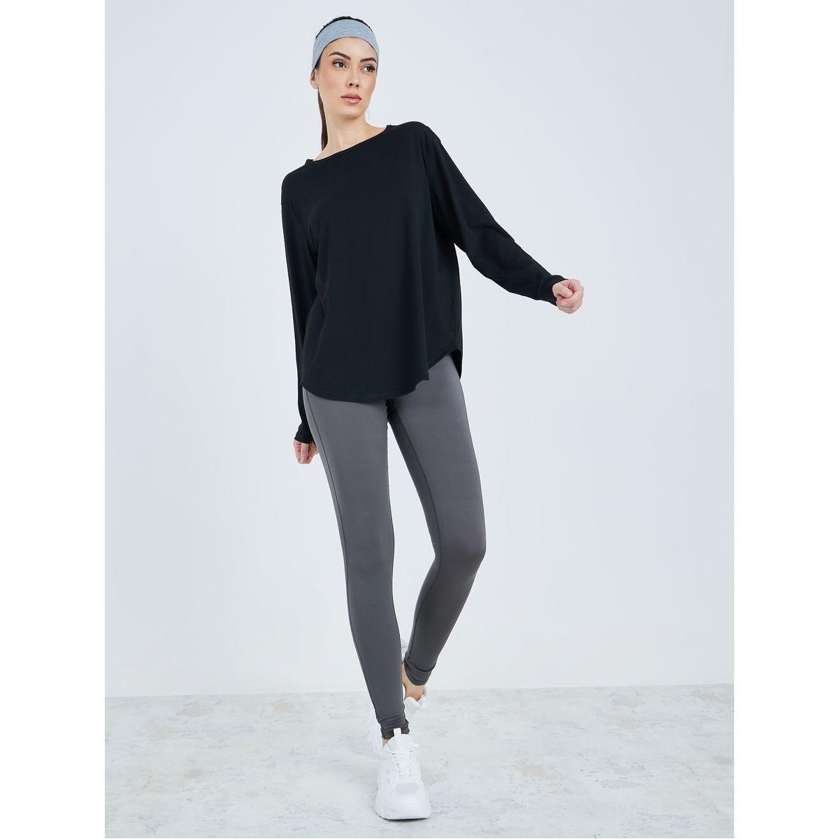 Styli Active Don't Stop Slogan Mesh Back Top-women-clothing-sportswearandactivewear-tshirtsandvests-image-2