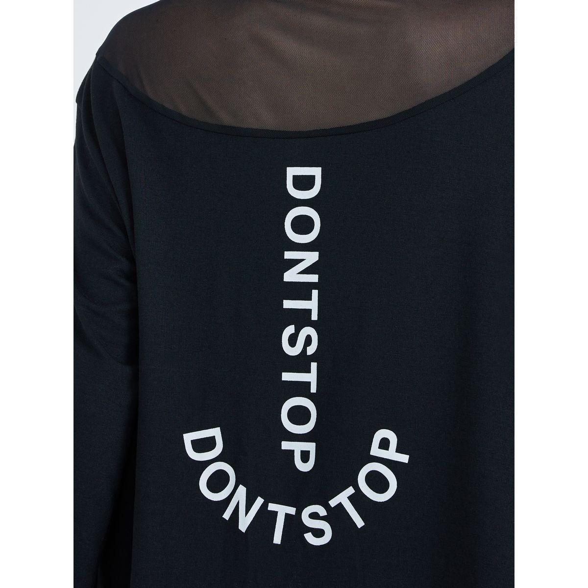 Styli Active Don't Stop Slogan Mesh Back Top-women-clothing-sportswearandactivewear-tshirtsandvests-image-5