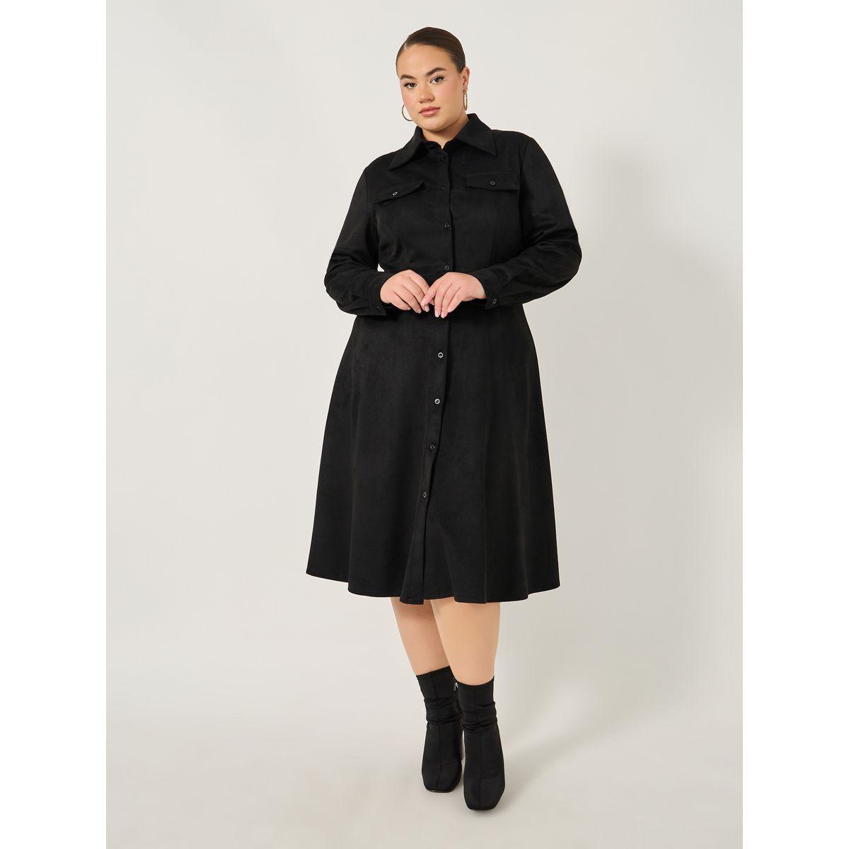 فستان ميدي بمقاس كبير بنمط قميص-women-clothing-dresses-image-2