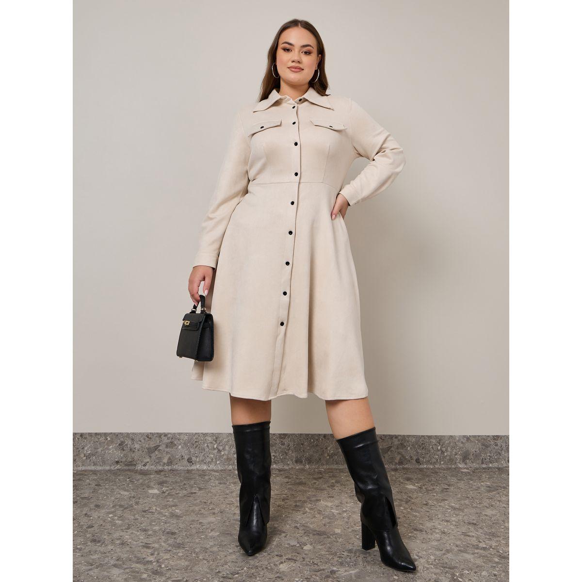 فستان ميدي بأزرار غلق-women-clothing-dresses-image-2