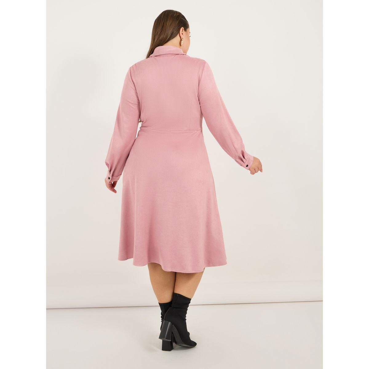 فستان ميدي بمقاس كبير وأكمام طويلة-women-clothing-dresses-image-6
