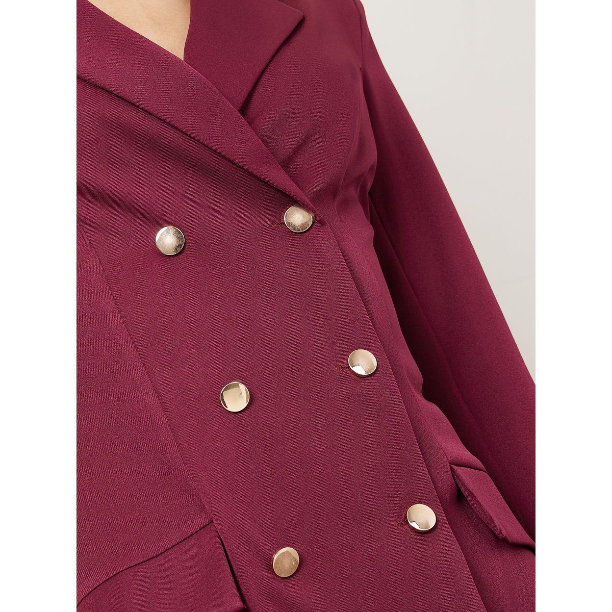 Styli Fringed Edge Detail Blazer Midi Dress-women-clothing-dresses-image-3