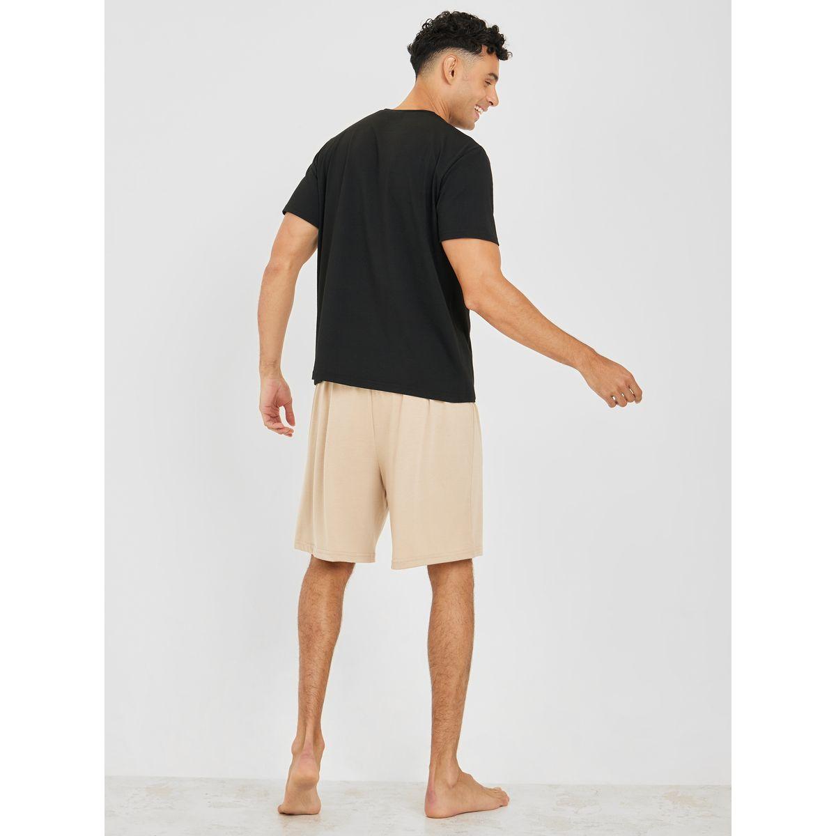 Styli Unwind Game Controller Graphic Print T-Shirt & Shorts Set-men-clothing-nightwear-sets-image-4