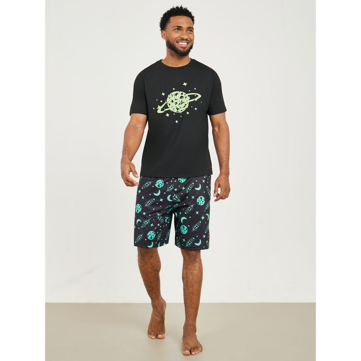 مجموعة من ( تيشيرت + شورت )-men-clothing-nightwear-sets-image-1