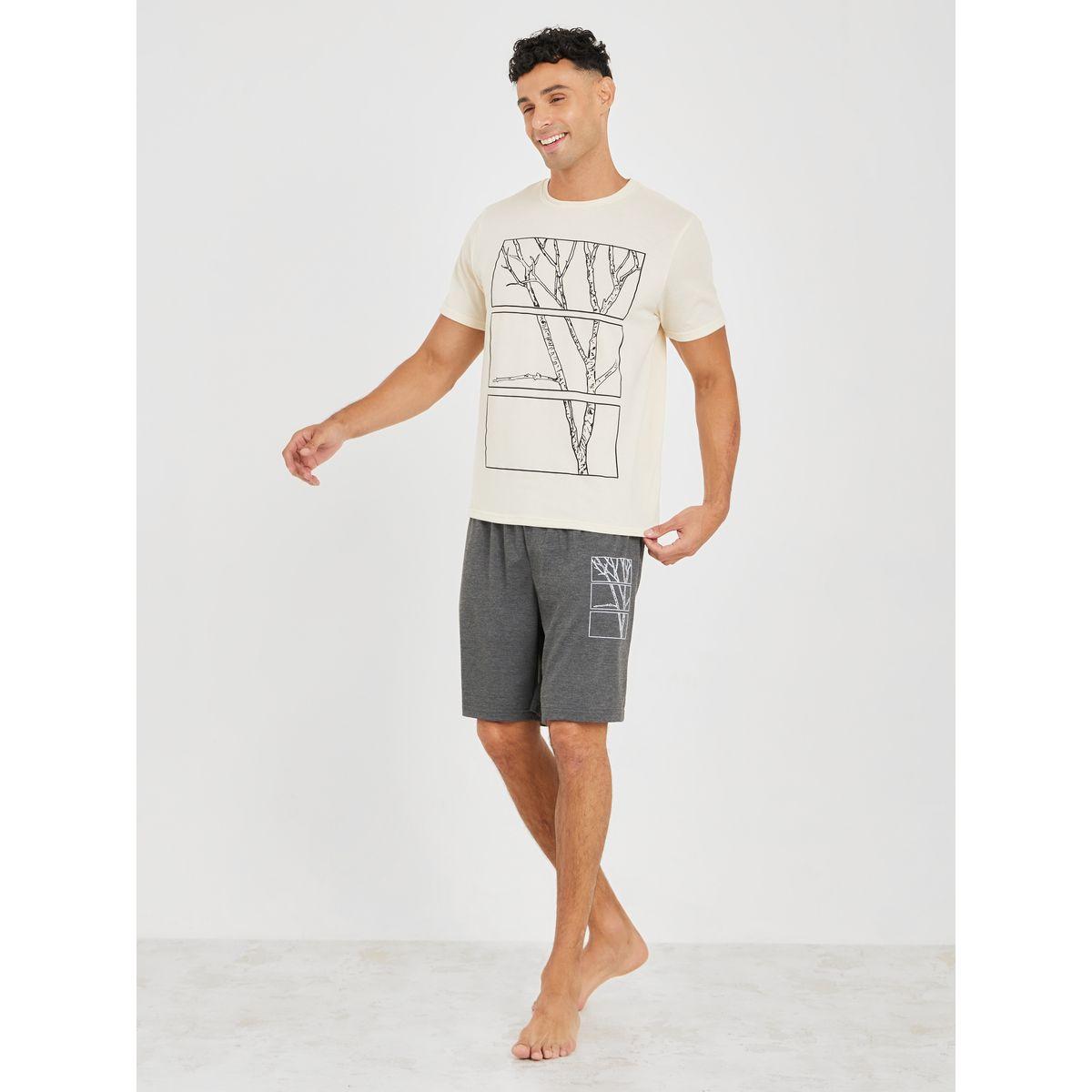 طقم من ( شورت + تيشيرت )-men-clothing-nightwear-sets-image-1