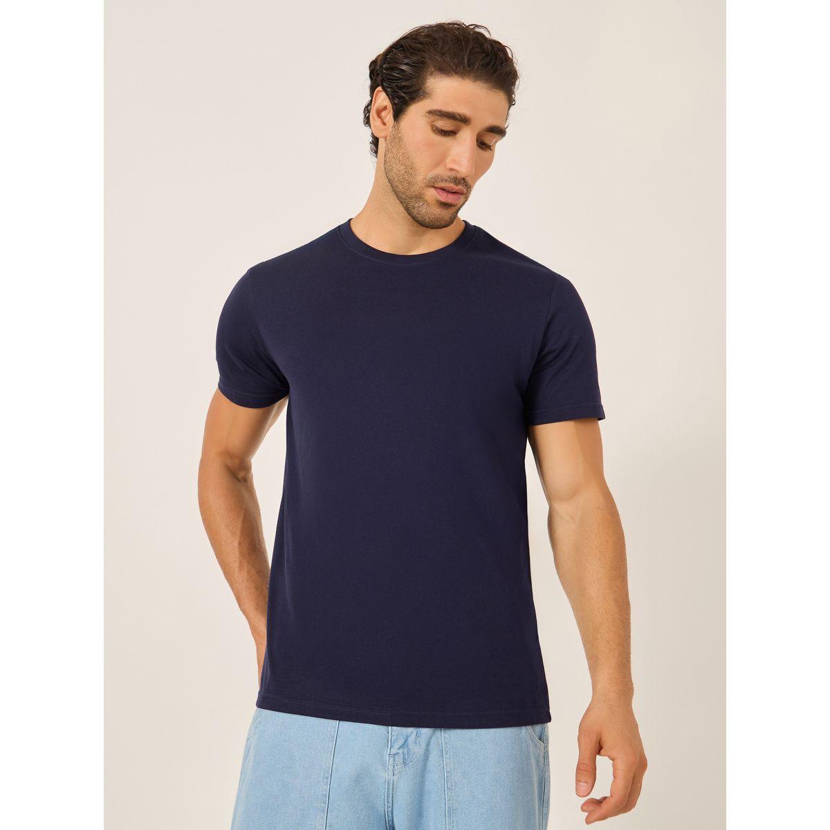 Styli Solid Regular Fit Cotton Rich T-Shirt-men-clothing-tshirtsandpolos-tshirts-image-1