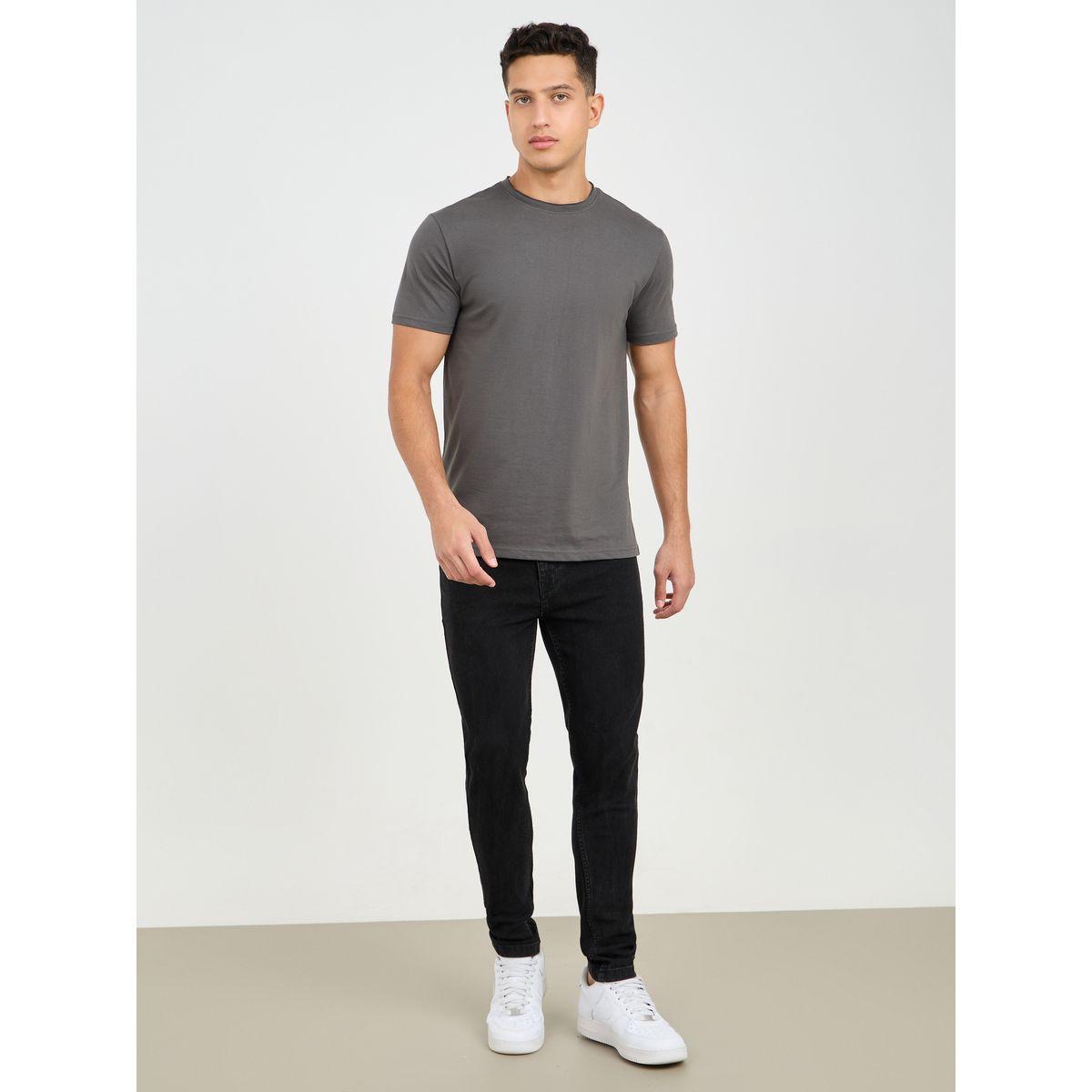 Styli Raw Edge Crew Neck Regular Fit T-Shirt-men-clothing-tshirtsandpolos-tshirts-image-2