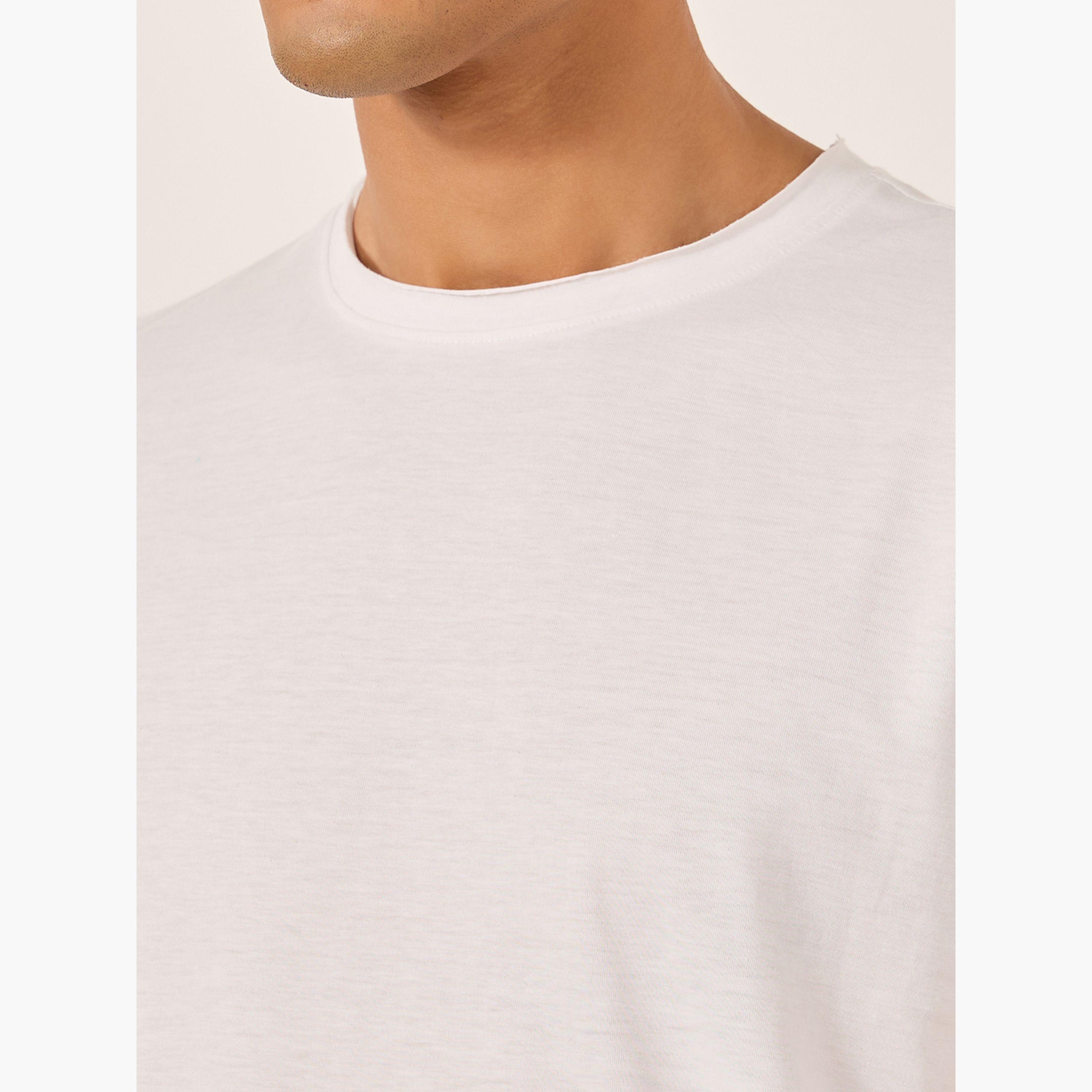 Styli Raw Edge Crew Neck Regular Fit T-Shirt-men-clothing-tshirtsandpolos-tshirts-image-3
