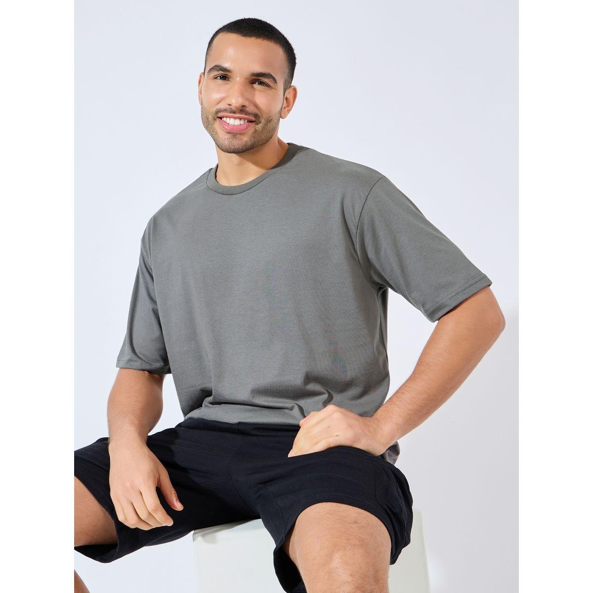 Styli Cotton Rich Oversized T-Shirt with Crew Neck-men-clothing-tshirtsandpolos-tshirts-image-1