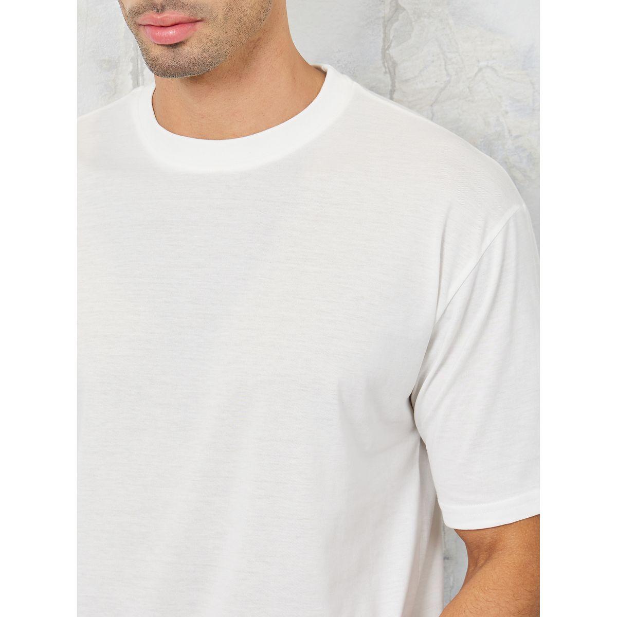 Styli Solid Crew Neck Oversized T-Shirt-men-clothing-tshirtsandpolos-tshirts-image-4