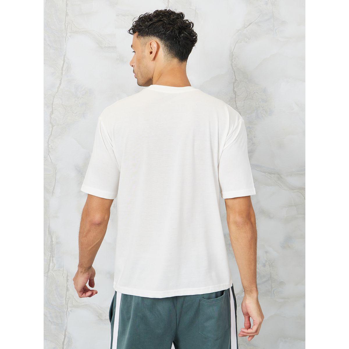 Styli Solid Crew Neck Oversized T-Shirt-men-clothing-tshirtsandpolos-tshirts-image-5