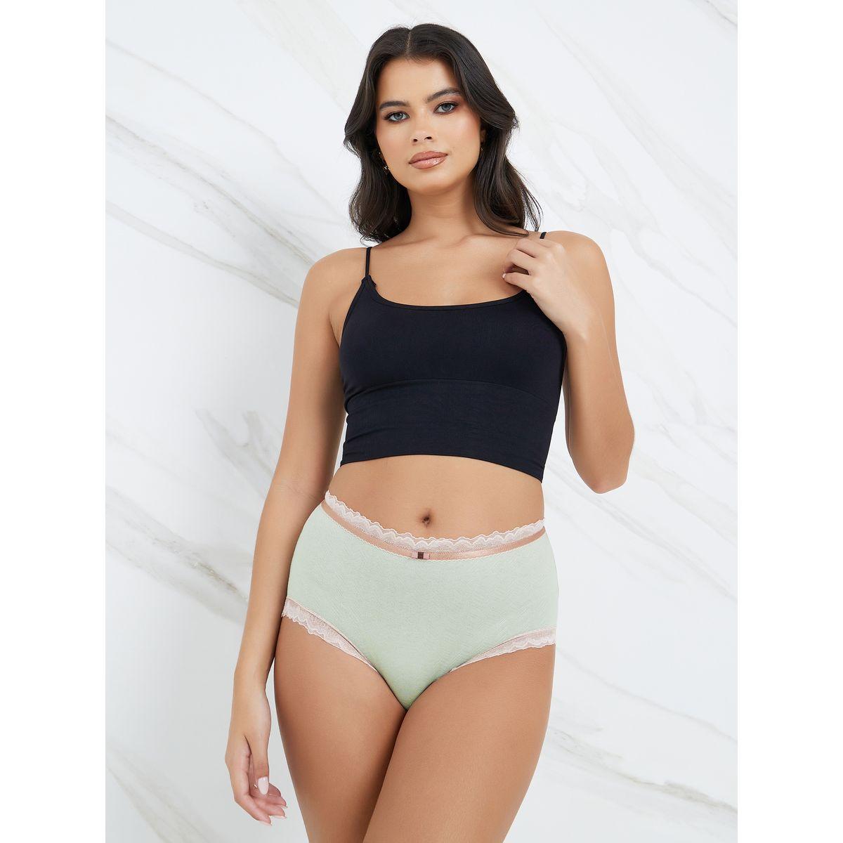 Styli Pack of 2 - Cotton Contrast Lace Trim Full Brief-women-clothing-lingerie-panties-image-2