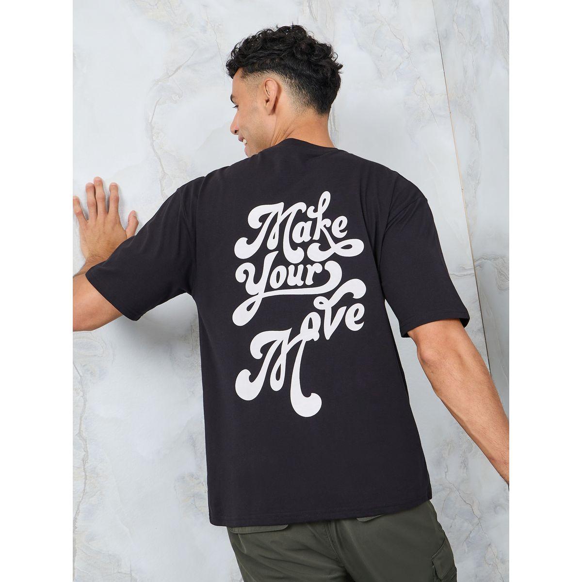 تيشيرت واسع مطبع بكتابة-men-clothing-tshirtsandpolos-tshirts-image-1
