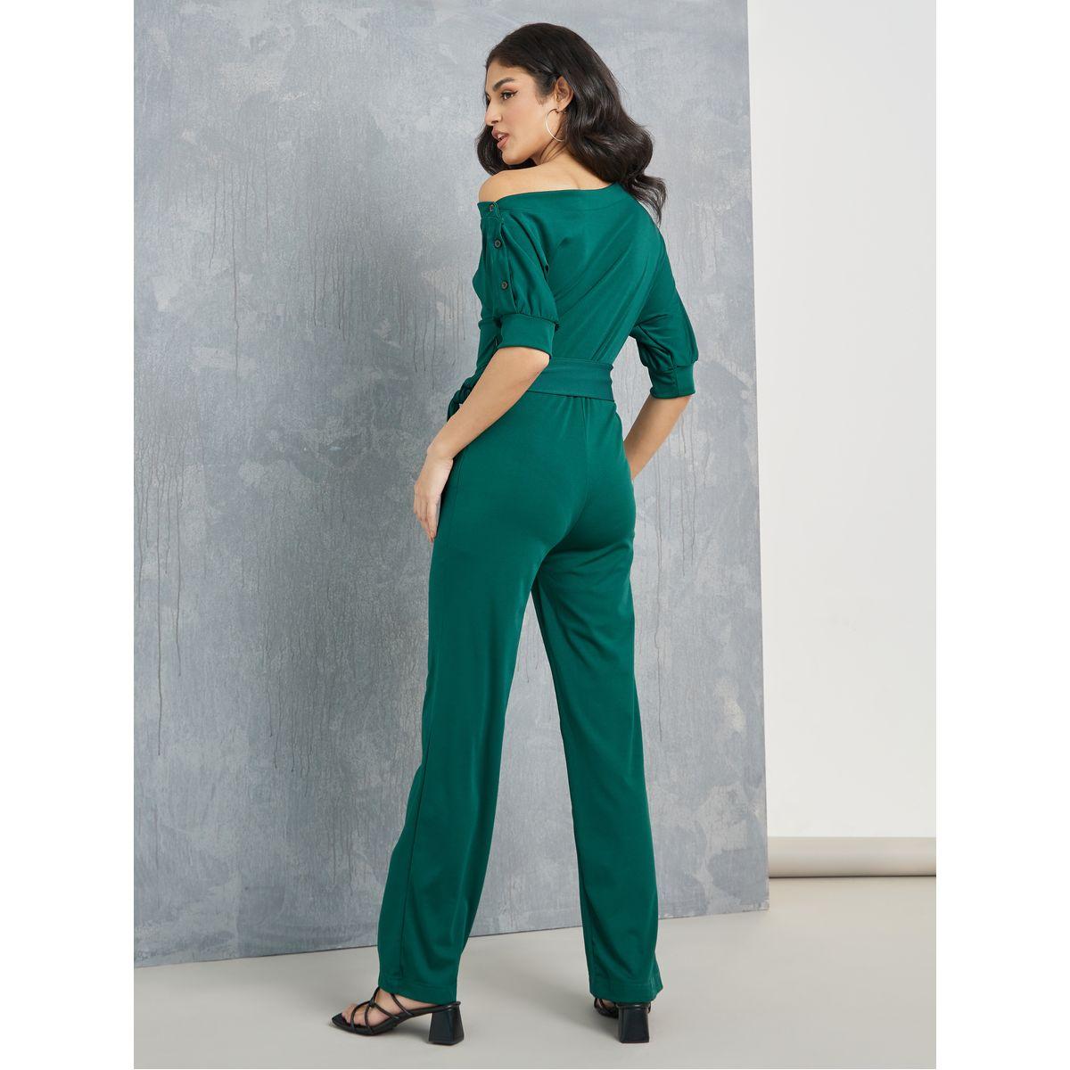 Styli One Shoulder Neck Tie Up Detail Straight Leg Jumpsuit-women-clothing-jumpsuits-image-4