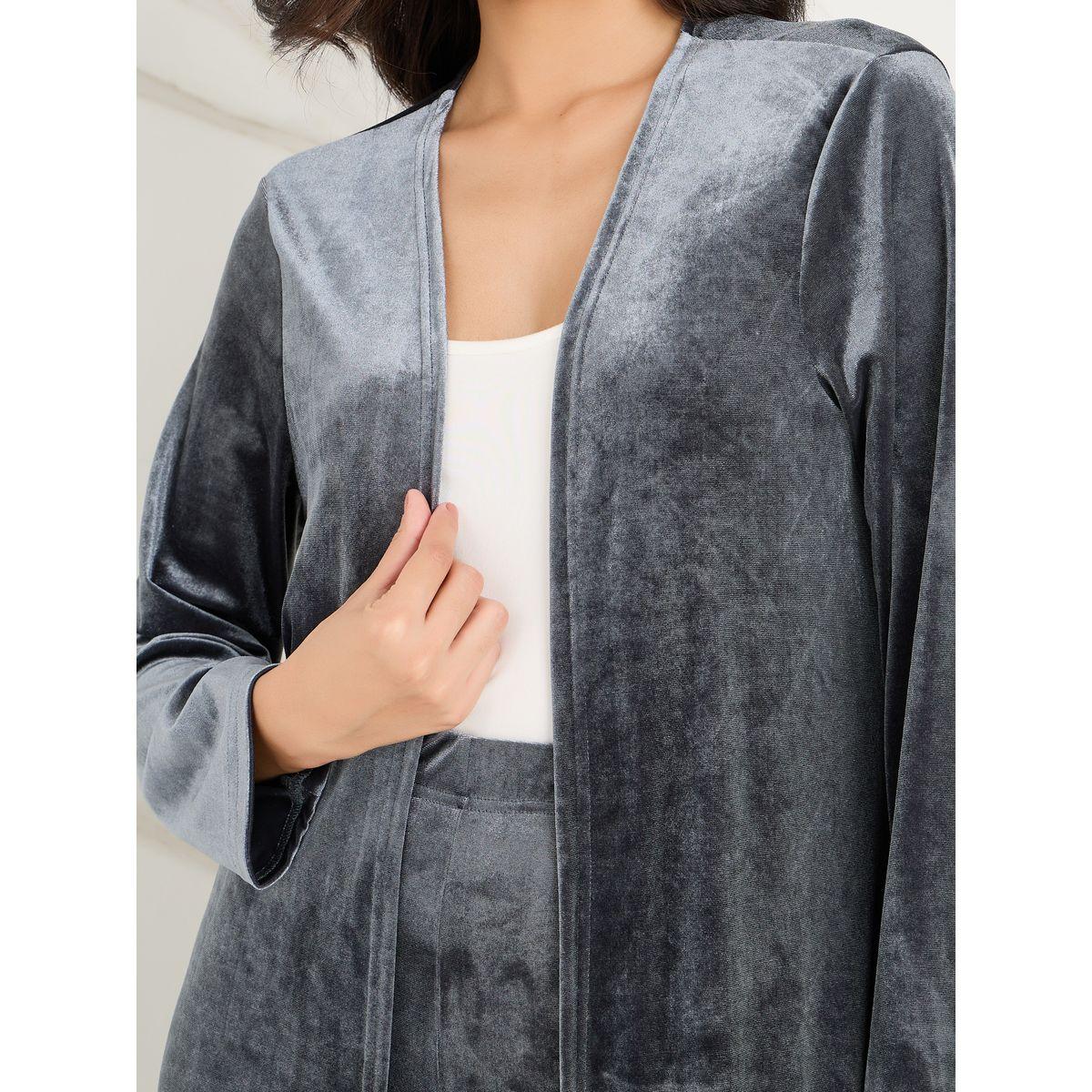 Styli Velvet Look Abaya & Leggings Modest Set-women-clothing-coordsets-image-4
