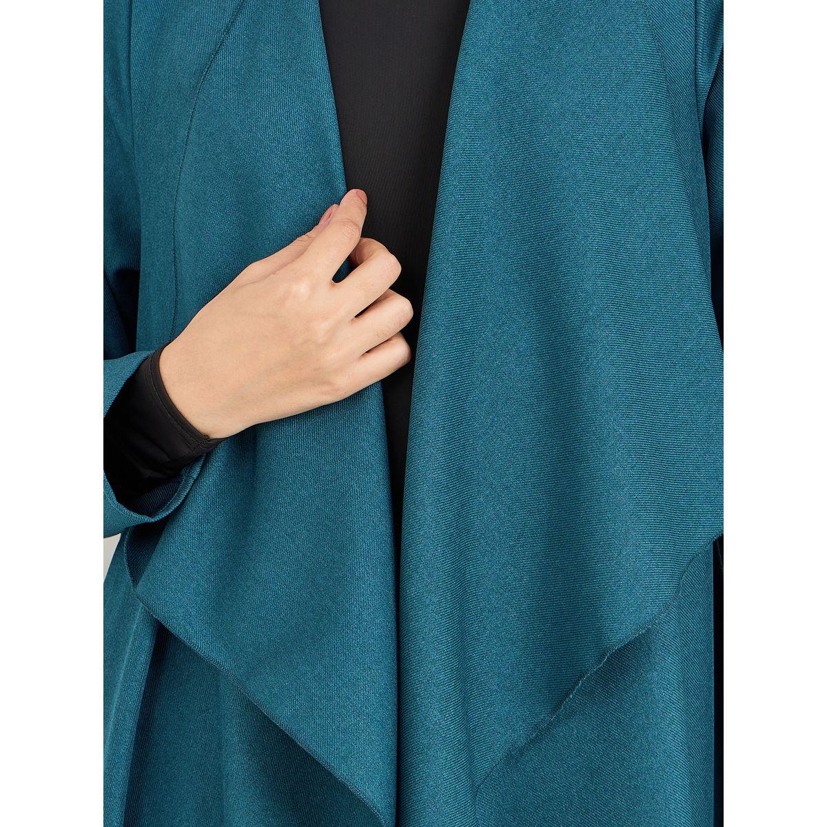 Styli Waterfall Collar Open Front Abaya-women-arabicclothing-abayas-image-3