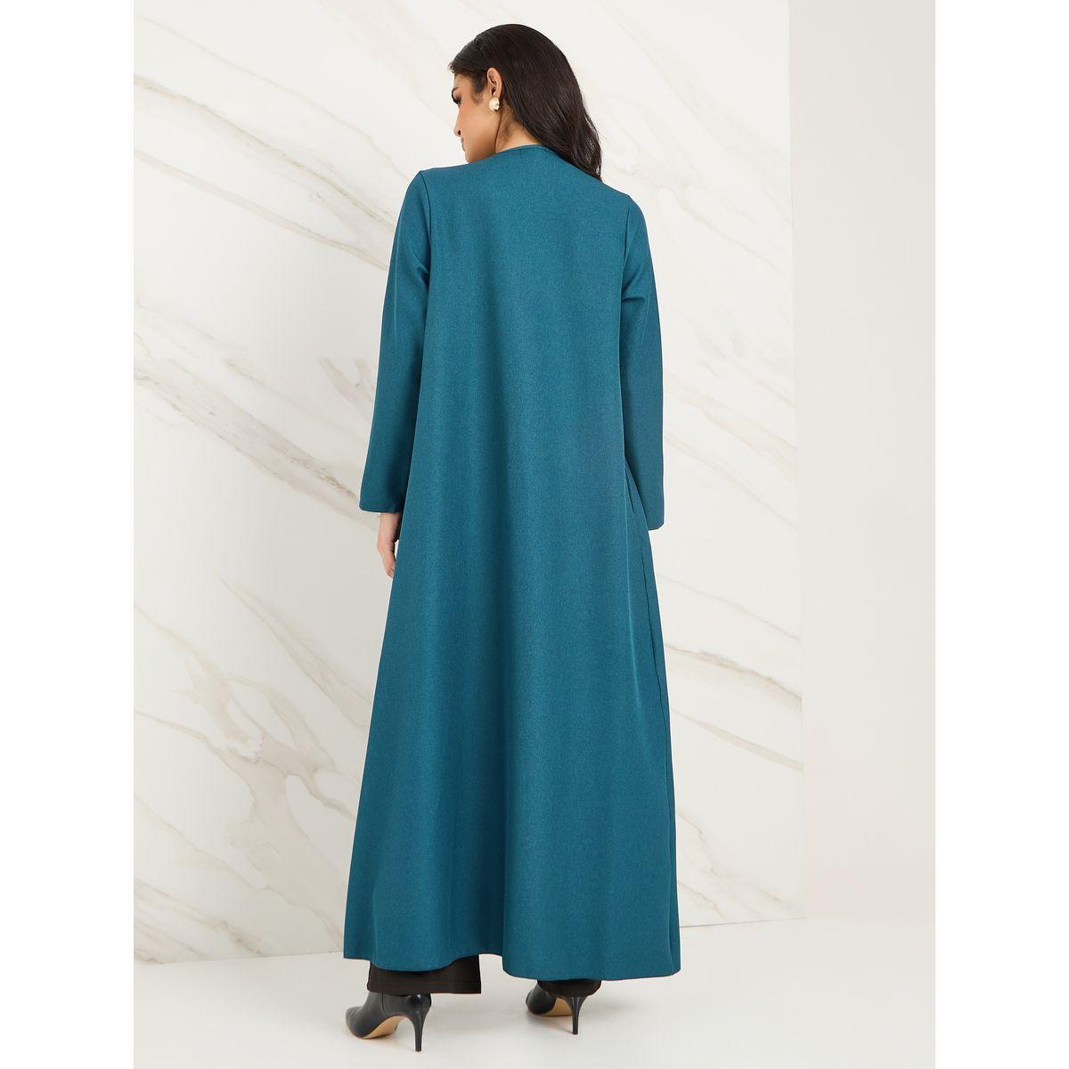Styli Waterfall Collar Open Front Abaya-women-arabicclothing-abayas-image-4