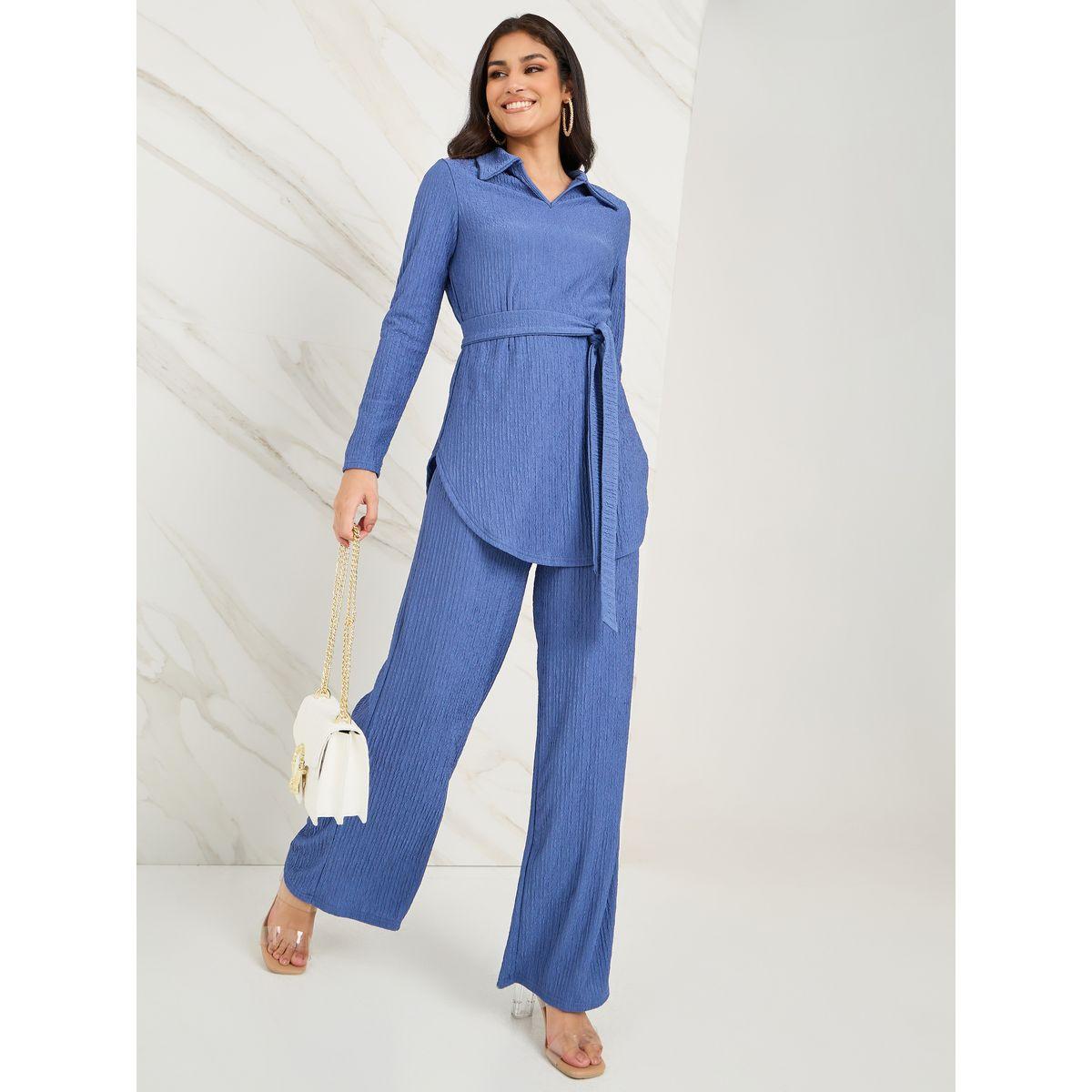 مجموعة من ( بنطال + بلوزة )-women-clothing-dresses-image-1