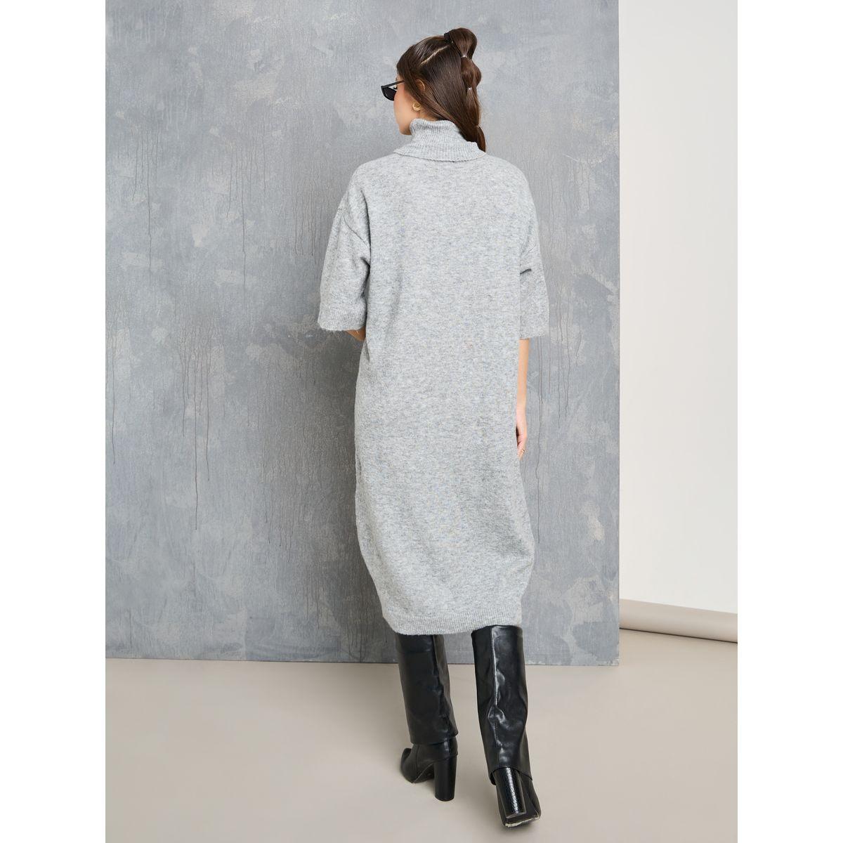 Styli Turtle Neck Knit Sweater Midi Winter Dress-women-clothing-dresses-image-4
