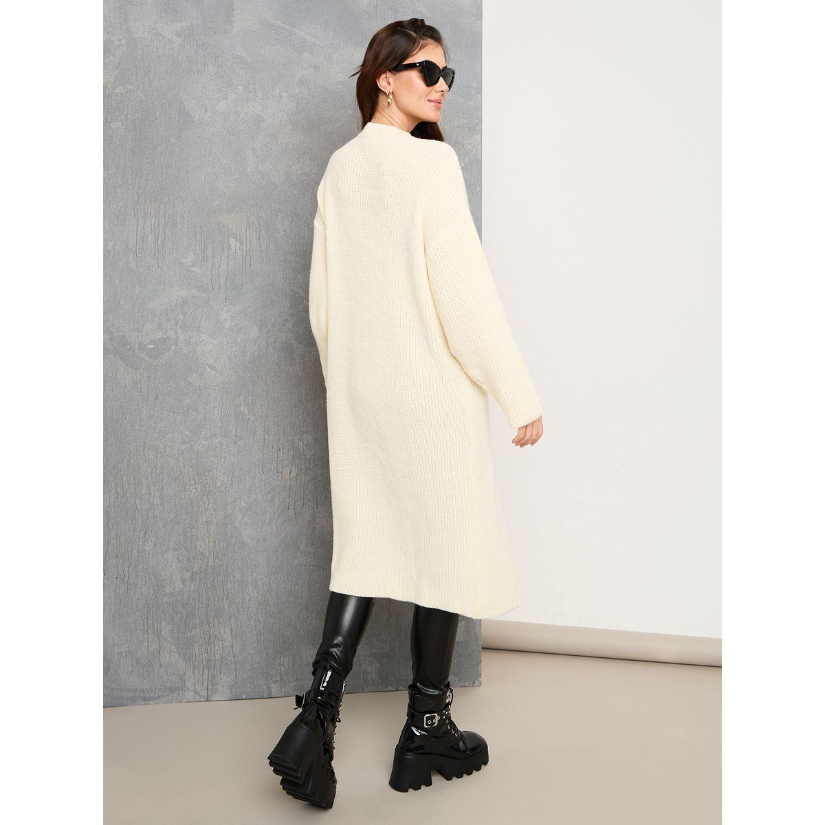 Styli Oversized Front Split Detail Midi Sweater-women-clothing-cardigansandjumpers-jumpers-image-4