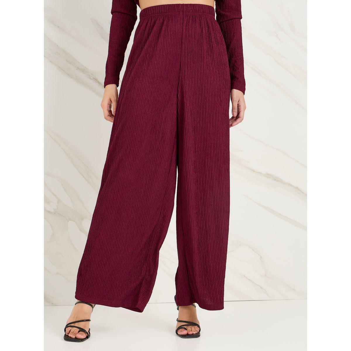 Styli Textured Longline Top & Wide Leg Trouser Modest Set-women-clothing-dresses-image-3