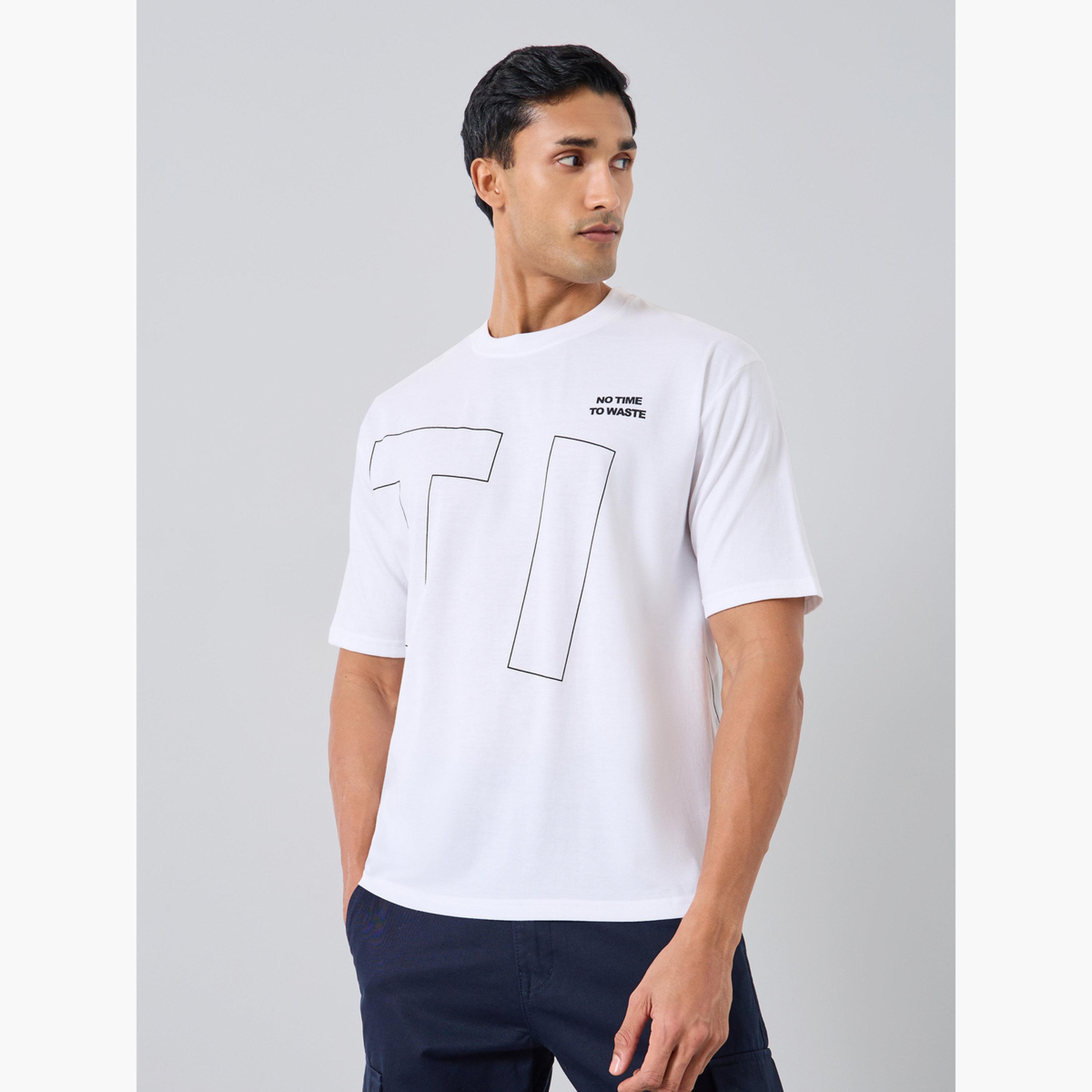 Styli Men White Graphic Print Oversized T-Shirt-men-clothing-tshirtsandpolos-tshirts-image-1