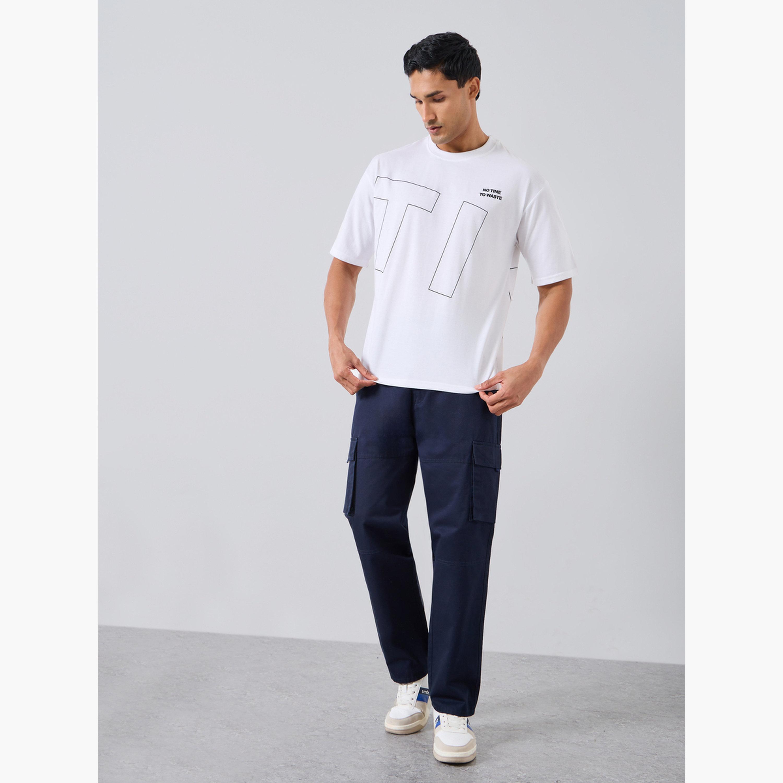 Styli Men White Graphic Print Oversized T-Shirt-men-clothing-tshirtsandpolos-tshirts-image-2