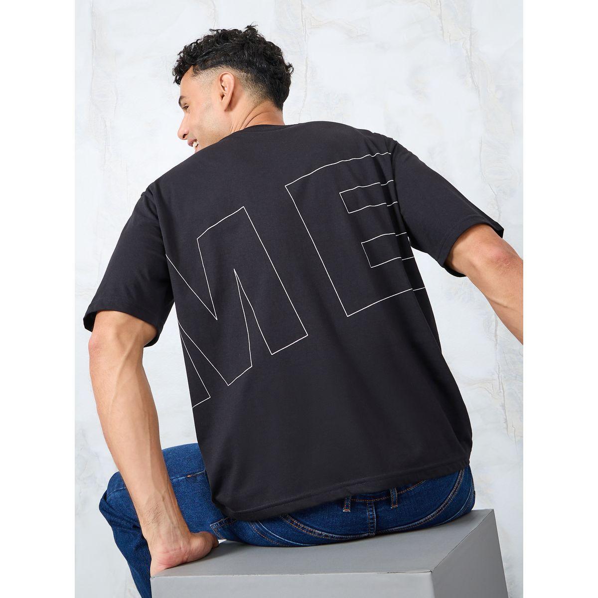 تيشيرت واسع مطبع بكتابة-men-clothing-tshirtsandpolos-tshirts-image-1