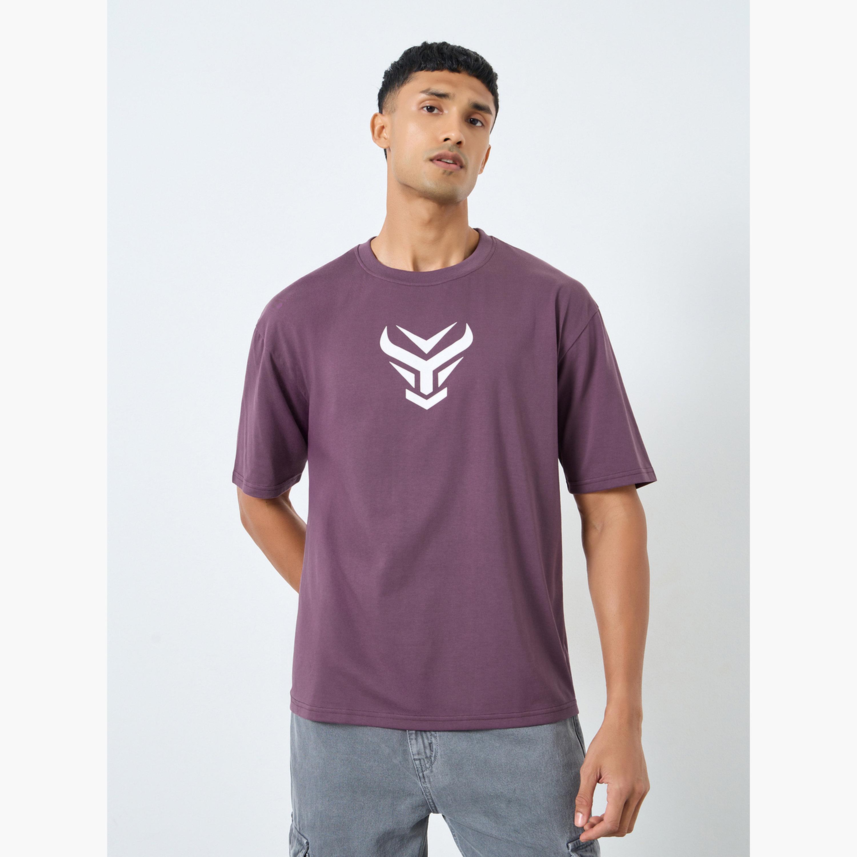 Styli Men Front Graphic Crew Neck Oversized T-Shirt-men-clothing-tshirtsandpolos-tshirts-image-1