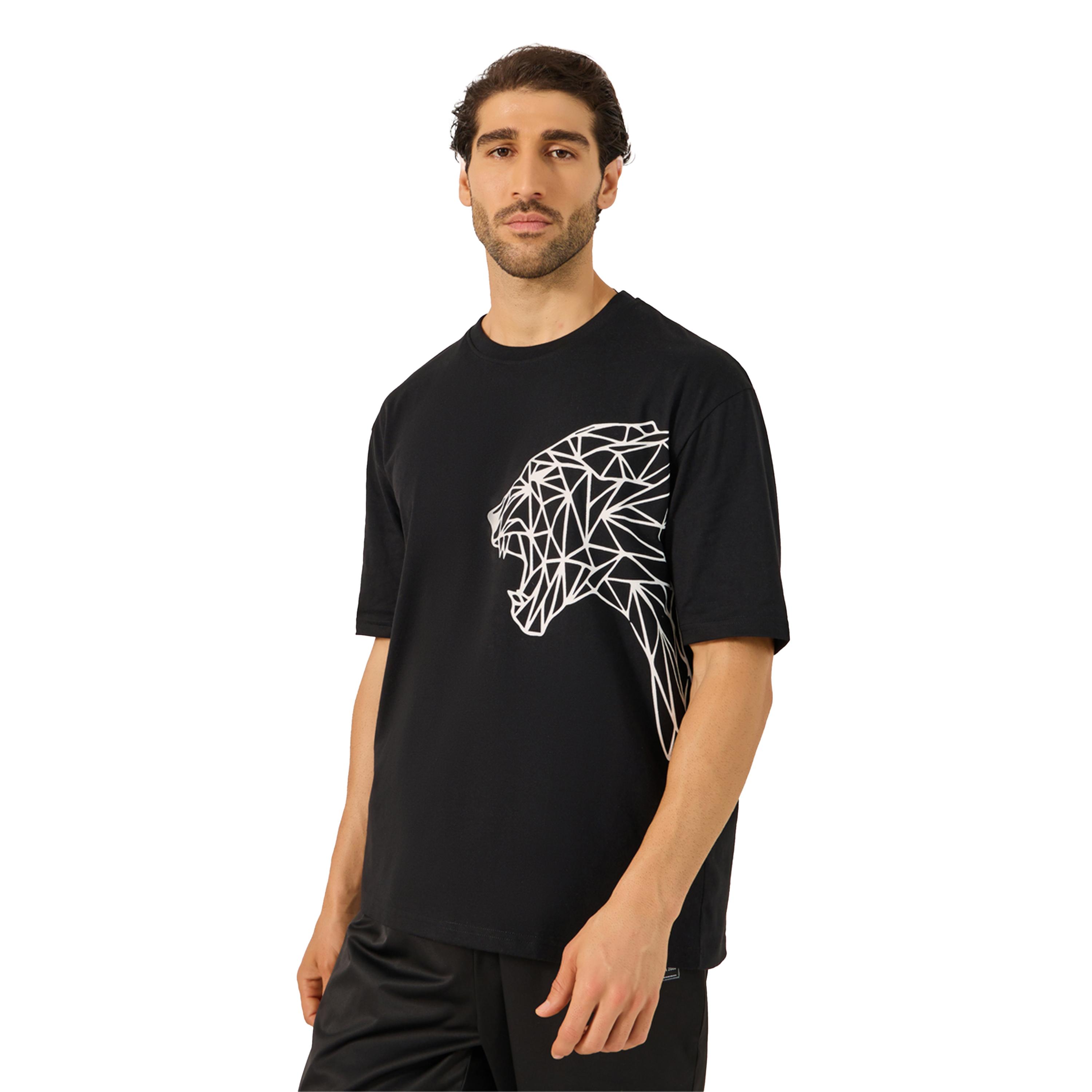 ستايلي -  تي شيرت تايجر جرافيكي بياقة دائرية ومقاس كبير-men-clothing-tshirtsandpolos-tshirts-image-4