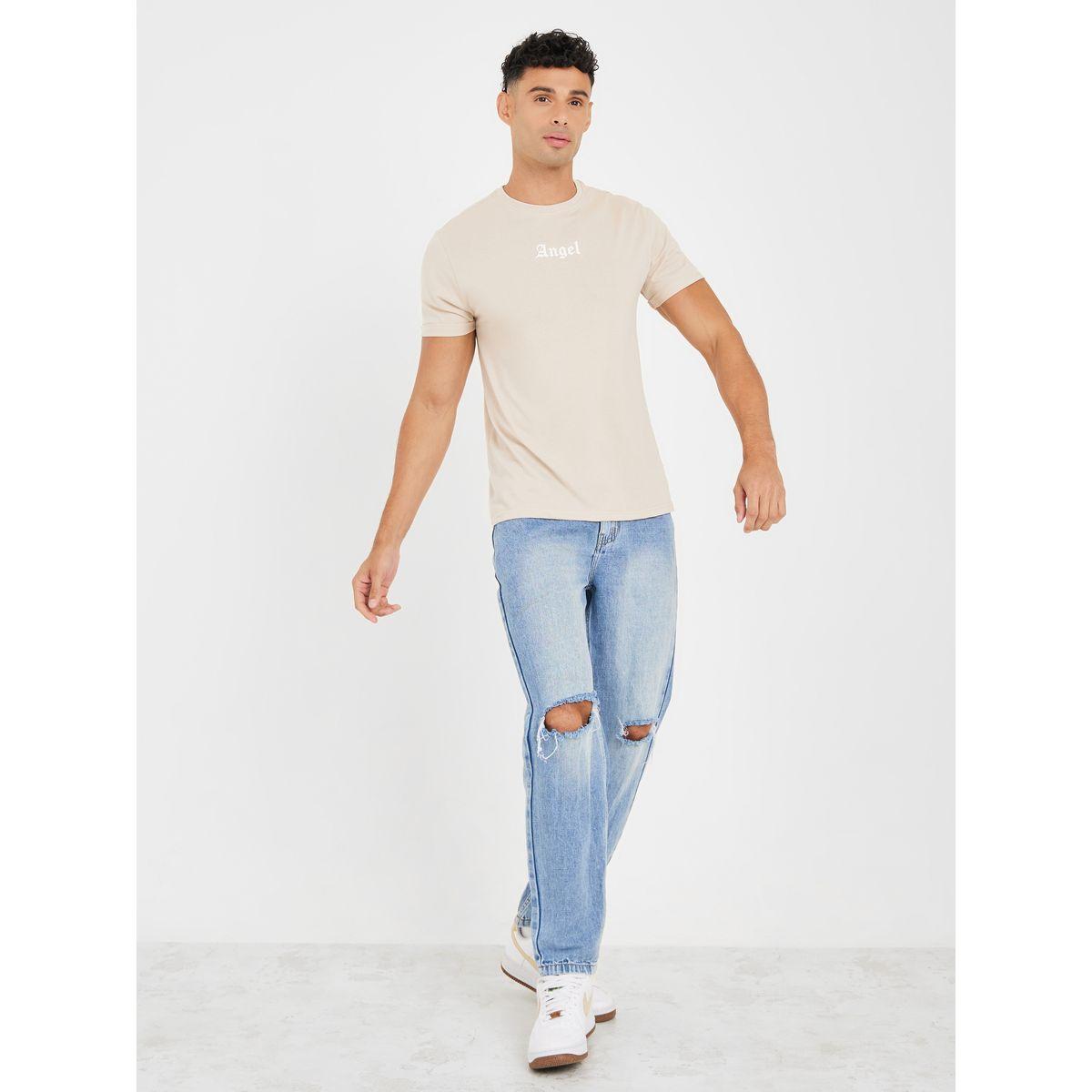 تيشيرت مطبع بكتابة وقصة عادية-men-clothing-tshirtsandpolos-tshirts-image-2