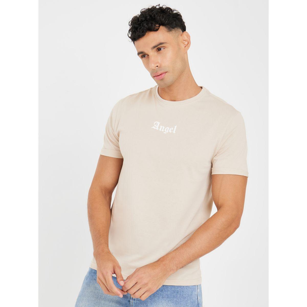 Styli Slogan Print Regular T-Shirt with Sleeve Turnup-men-clothing-tshirtsandpolos-tshirts-image-3