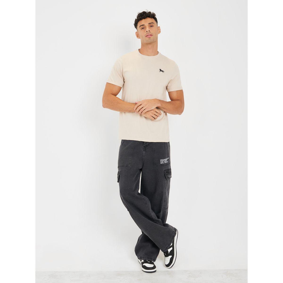 Styli Horse Graphic Regular T-Shirt with Sleeve Turnup-men-clothing-tshirtsandpolos-tshirts-image-2