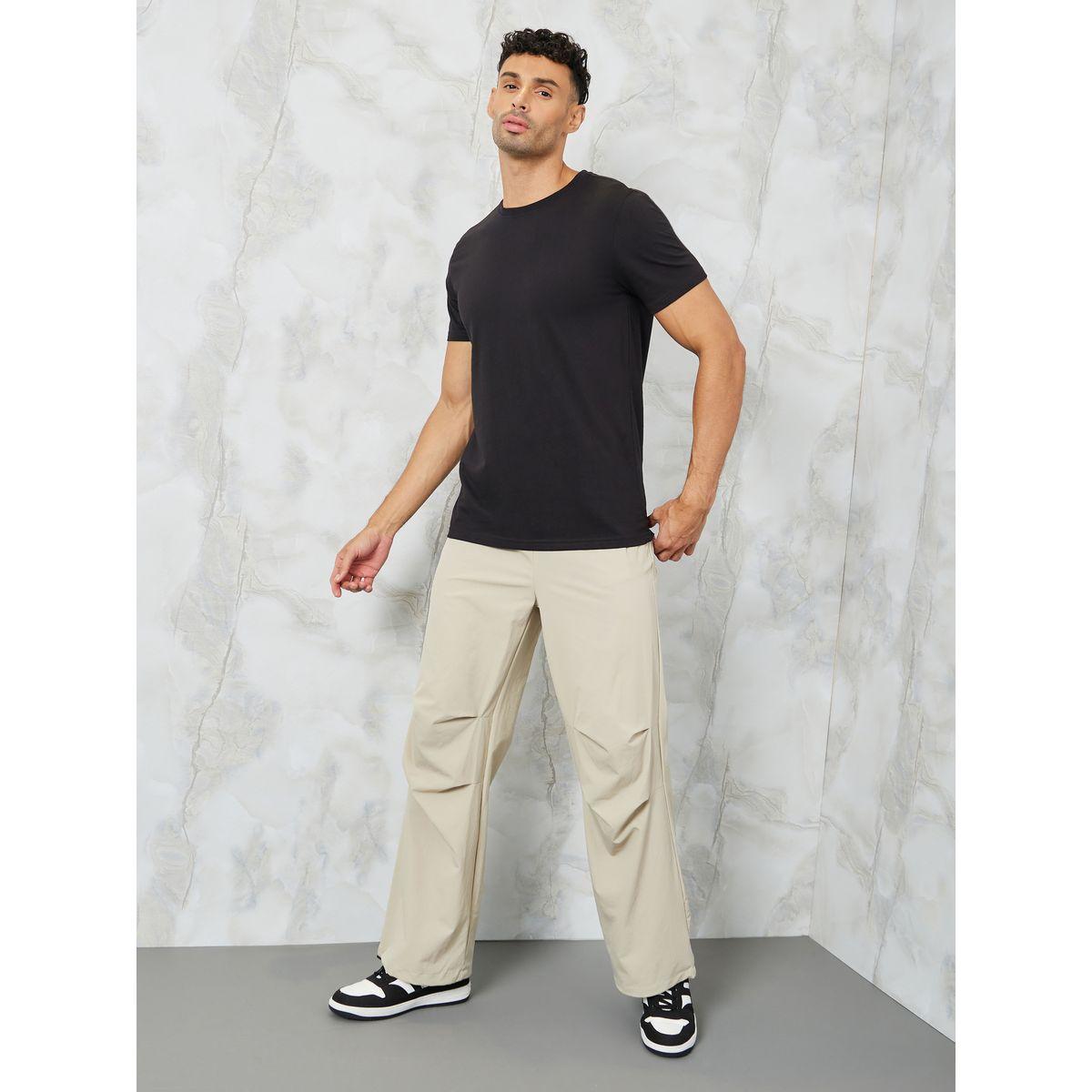 Styli Solid Crew Neck Regular Fit T-Shirt-men-clothing-tshirtsandpolos-tshirts-image-2