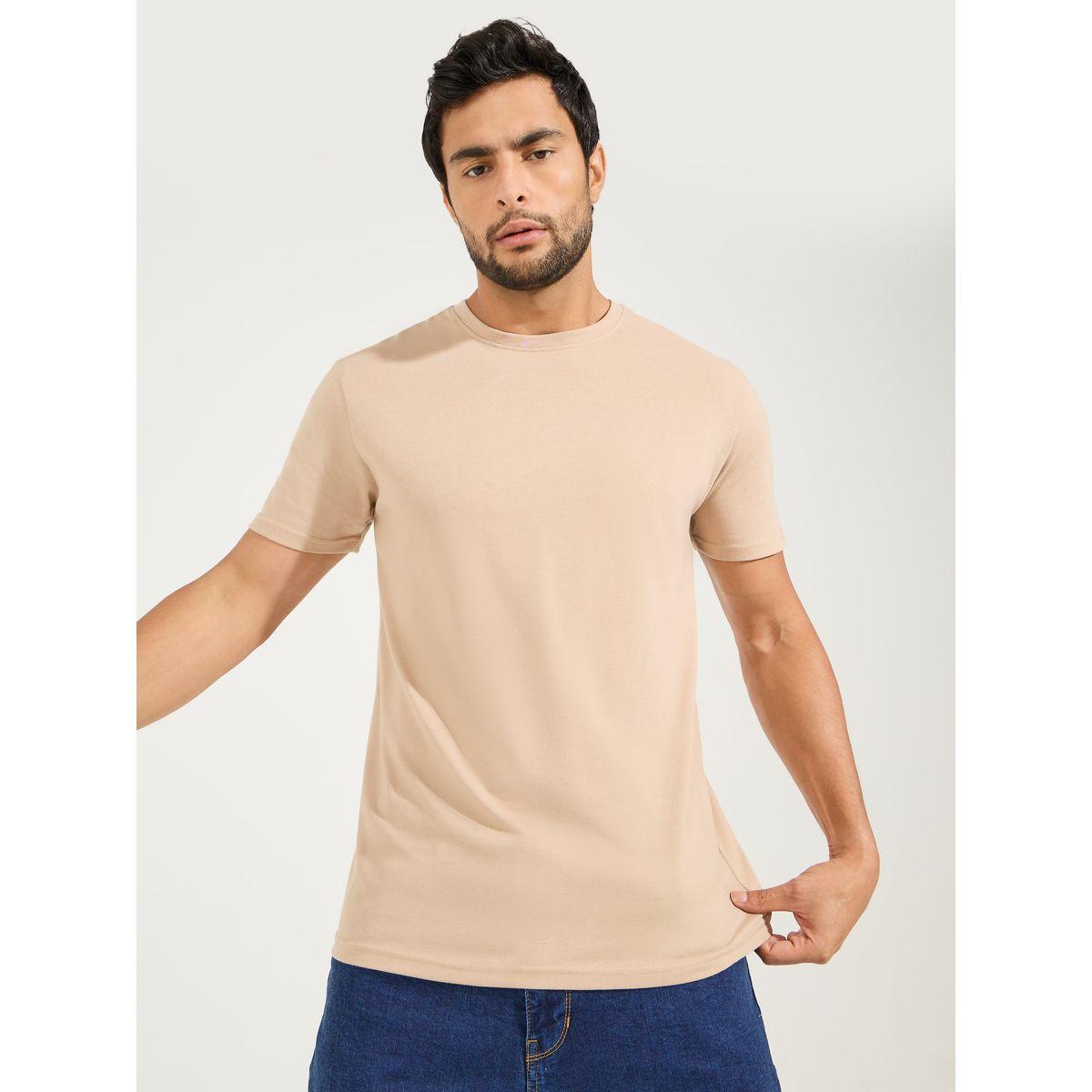 Styli Solid Regular Fit Cotton Rich T-Shirt-men-clothing-tshirtsandpolos-tshirts-image-1