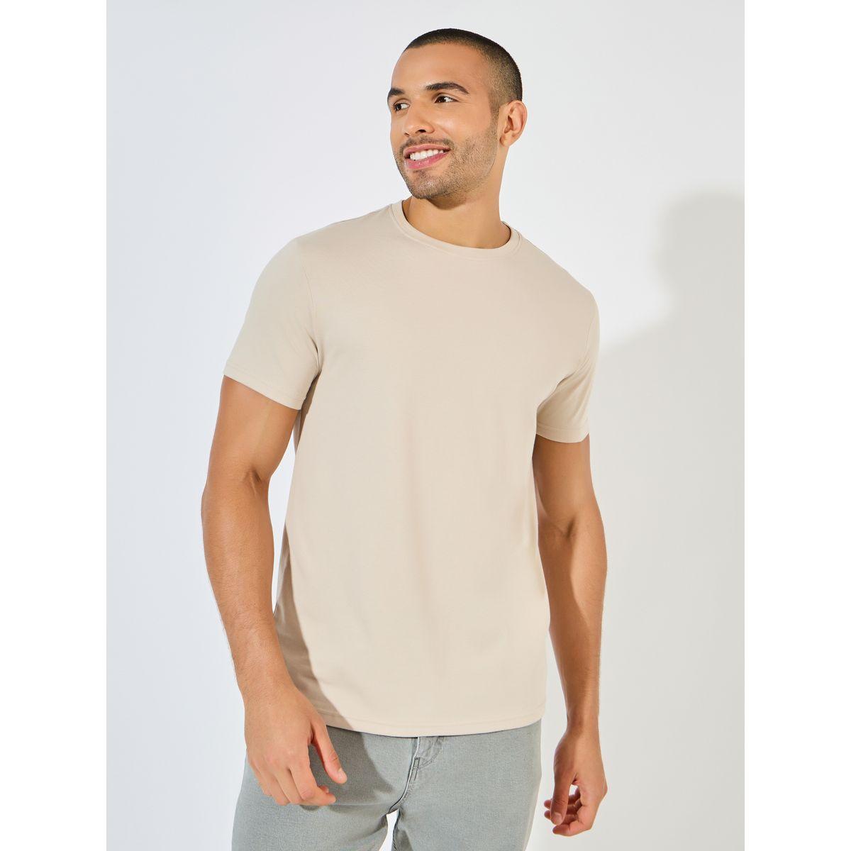 Styli Solid Regular Fit Cotton Rich T-Shirt-men-clothing-tshirtsandpolos-tshirts-image-1