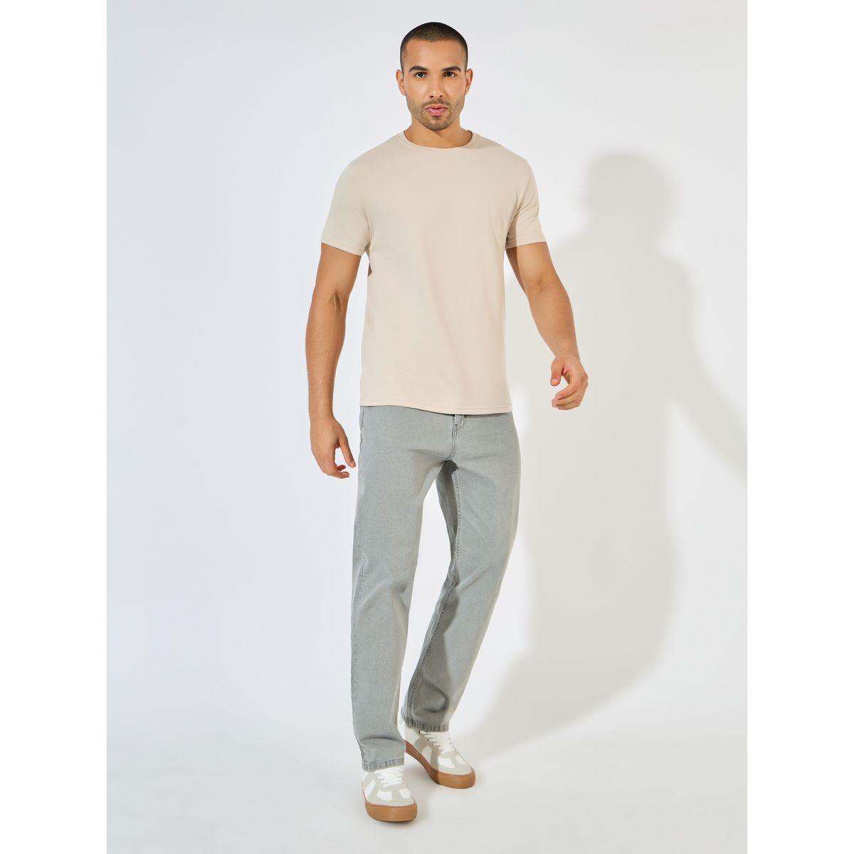Styli Solid Regular Fit Cotton Rich T-Shirt-men-clothing-tshirtsandpolos-tshirts-image-2