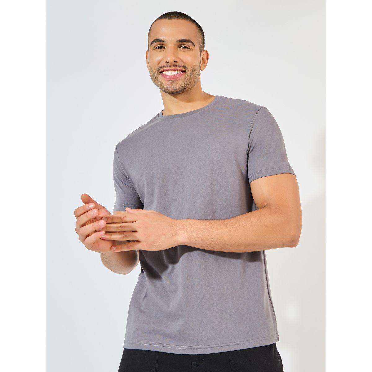تيشيرت قطن سادة بقصة عادية-men-clothing-tshirtsandpolos-tshirts-image-4