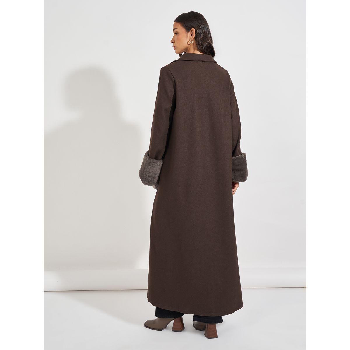 عباية طويلة بياقة وفرو صناعي-women-arabicclothing-abayas-image-5