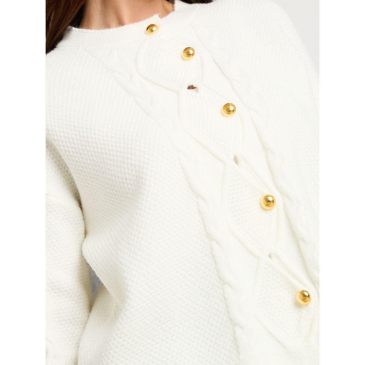 Styli Regular Fit Textured Knit Button Up Cardigan-women-winterwear-cardigansandjumpers-cardigans-image-5