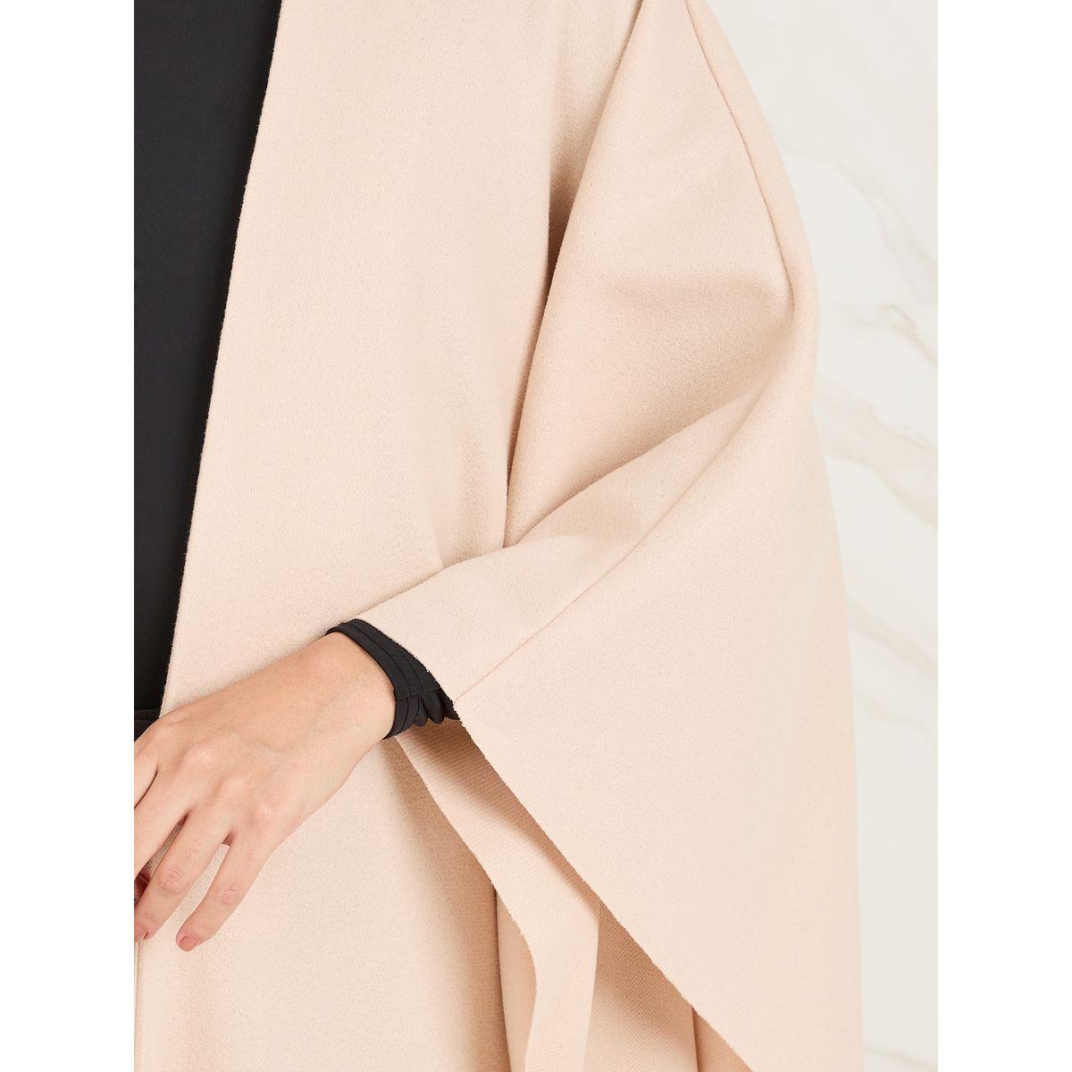 Styli Cape Shape Open Front Winter Abaya-women-arabicclothing-abayas-image-3