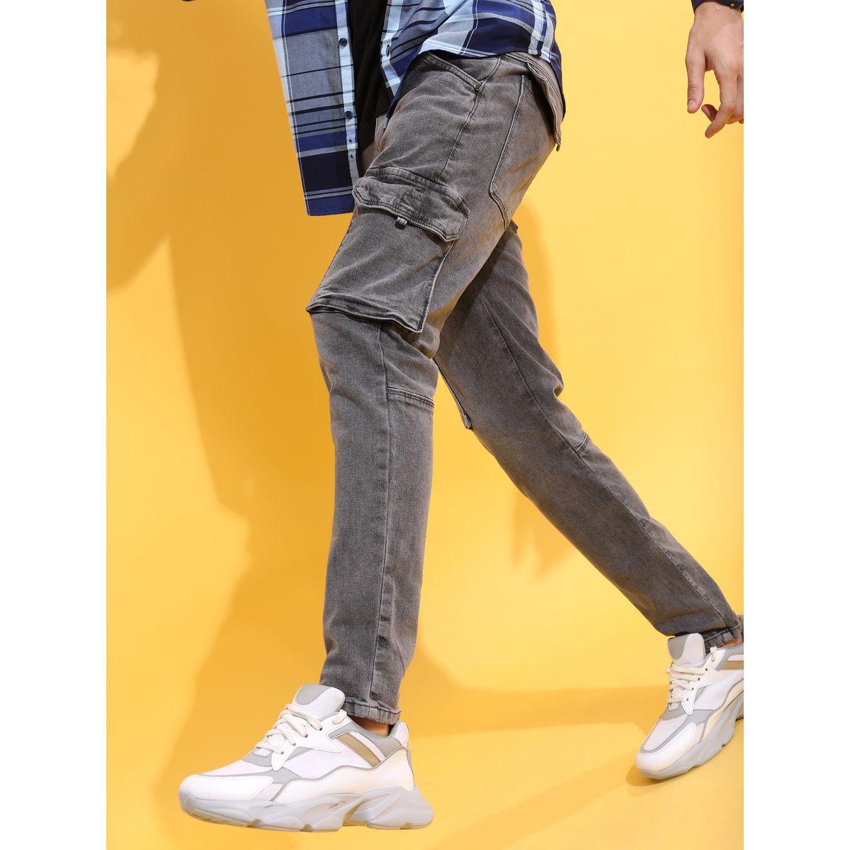 Skinny Fit Ankle Length Cargo Jeans-men-clothing-bottoms-jeans-image-1