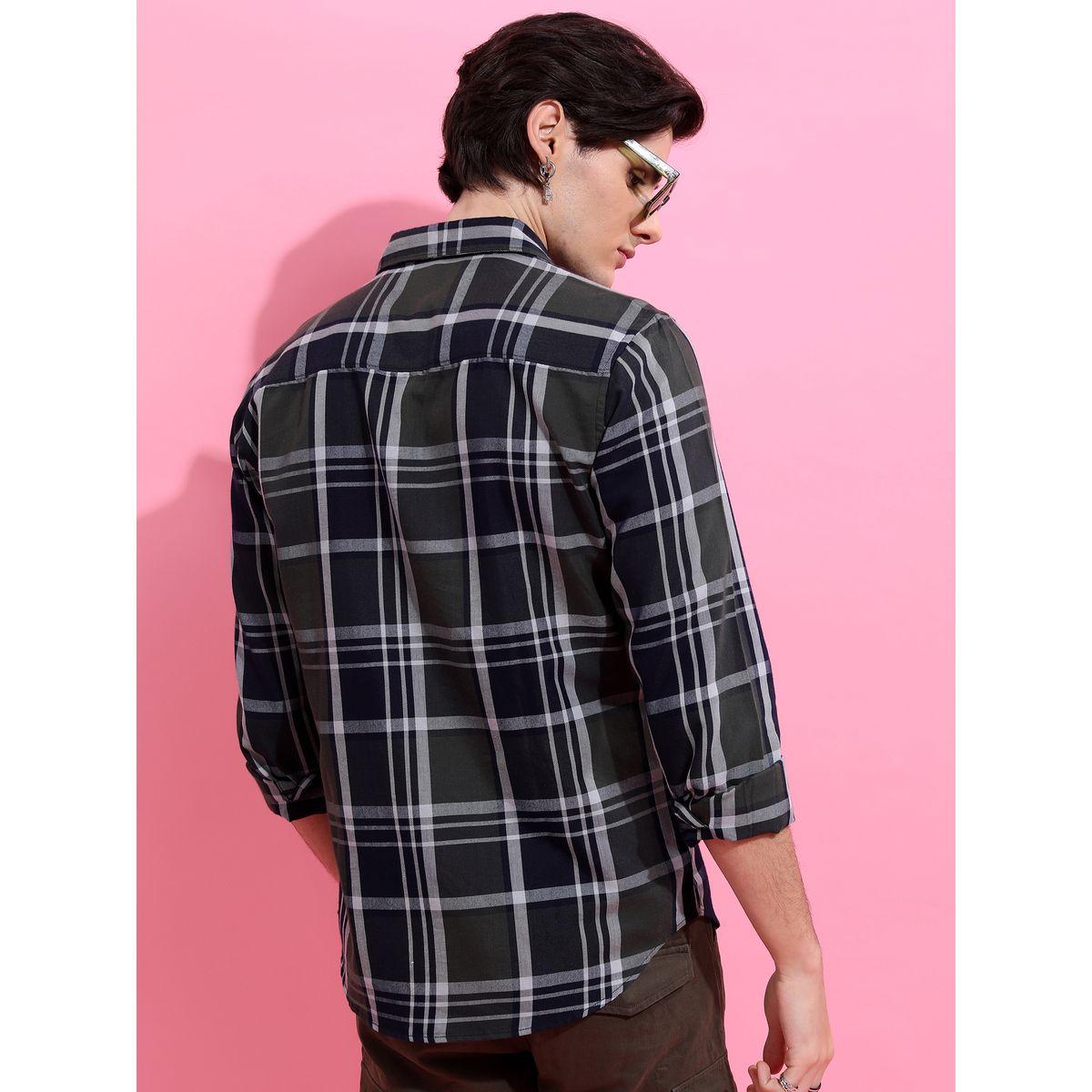 Highlander X Styli Checkered Slim Fit Shirt with Pocket-men-clothing-shirts-image-3