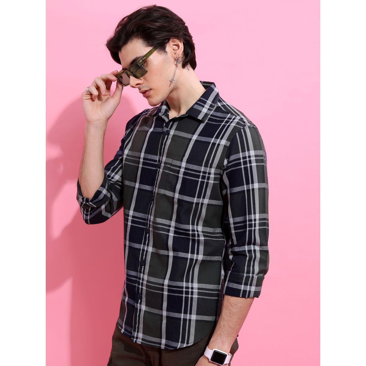 Highlander X Styli Checkered Slim Fit Shirt with Pocket-men-clothing-shirts-image-4