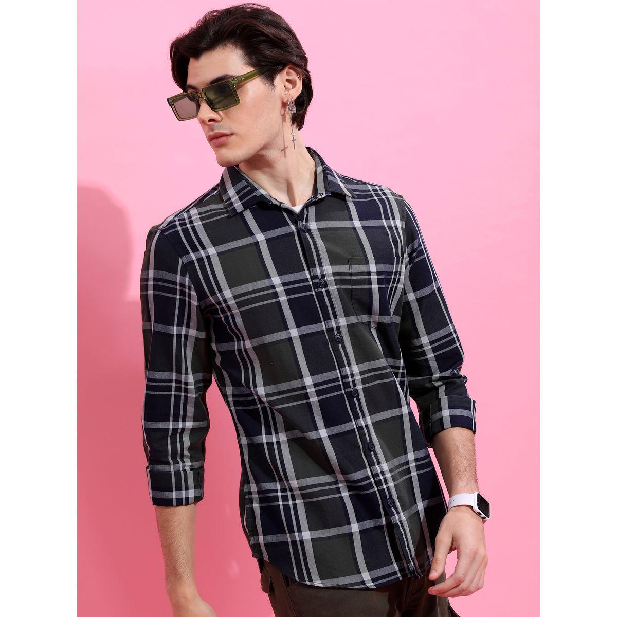 Highlander X Styli Checkered Slim Fit Shirt with Pocket-men-clothing-shirts-image-6