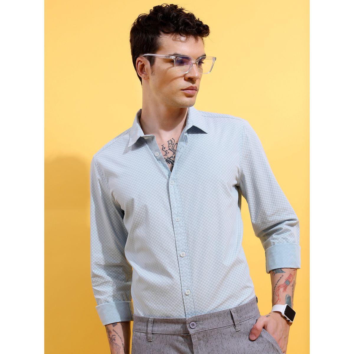 Highlander X Styli Geometric Print Slim Fit Shirt-men-clothing-shirts-image-1