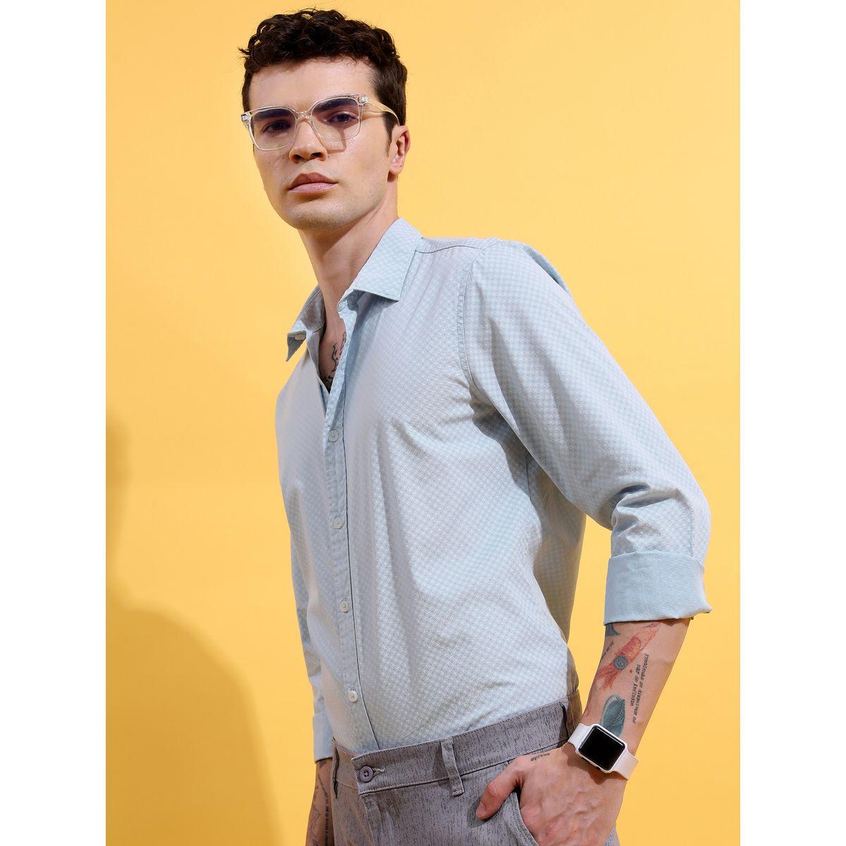 قميص بقصة سليم فت هايلاندر × ستايلي-men-clothing-shirts-image-4