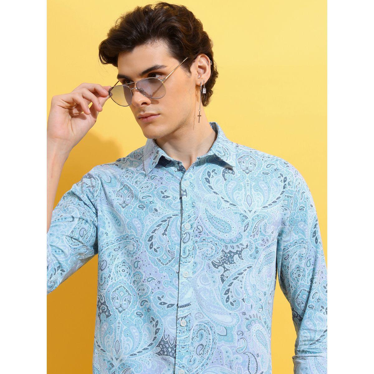 Paisley Print Slim Fit Shirt-men-clothing-shirts-image-1